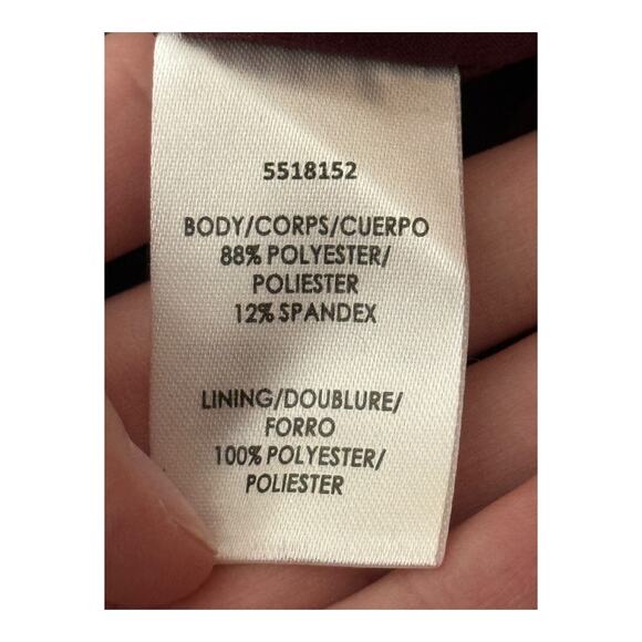 Kay Unger dress Izzy off the shoulder Midi burgundy size 12 - Picture 6 of 7